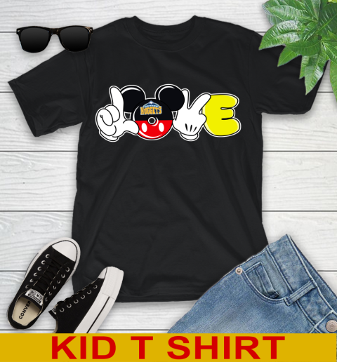 Denver Nuggets NBA Basketball Love Mickey Disney Sports Youth T-Shirt 2