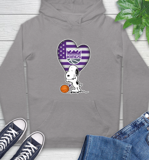 Sacramento Kings NBA Basketball The Peanuts Movie Adorable Snoopy Hoodie 6