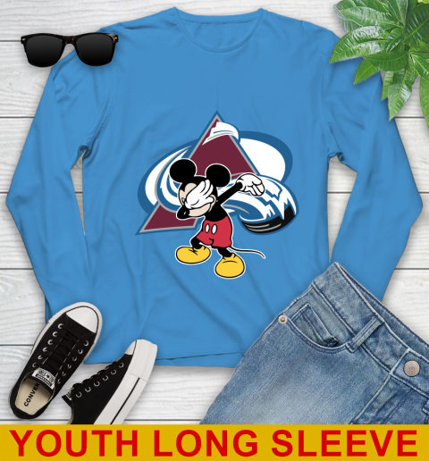 Colorado Avalanche NHL Hockey Dabbing Mickey Disney Sports Youth Long Sleeve 8