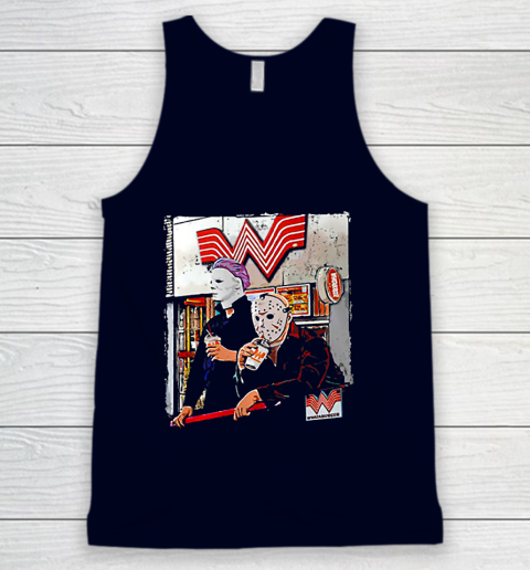 Michael Myers and Jason Voorhees drinking Whataburger Tank Top 2
