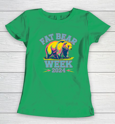 Fat Bear Week 2024 Grazer Animal Lover Alaska Katmai Nature Women's T-Shirt 4