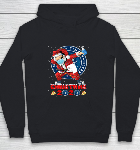 Minnesota Timberwolves Funny Santa Claus Dabbing Christmas 2020 NBA Youth Hoodie