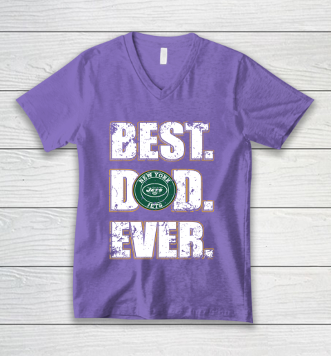 NFL New York Jets Football Best Dad Ever Family Shirt V-Neck T-Shirt 8