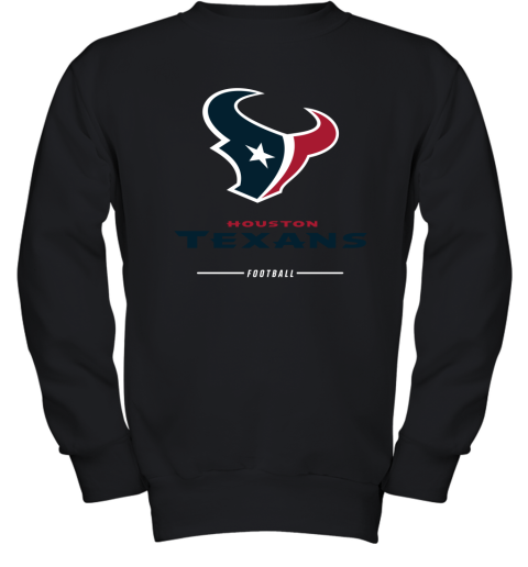 Houston Texans NFL Pro Line Black Team Lockup Youth Sweatshirt