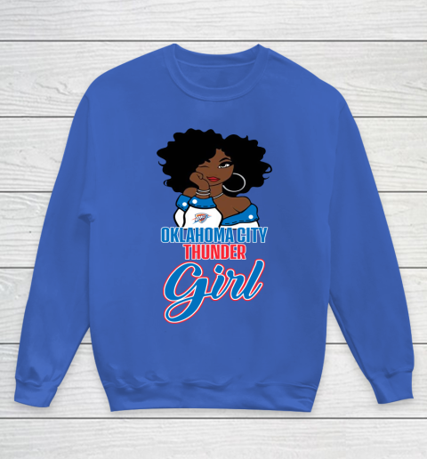 Oklahoma City Thunder Girl NBA Youth Sweatshirt 8