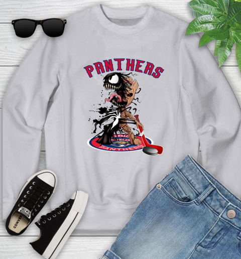 NHL Florida Panthers Hockey Venom Groot Guardians Of The Galaxy Youth Sweatshirt 4
