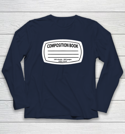 Composition Notebook Costume  Matching Group Halloween Long Sleeve T-Shirt 2