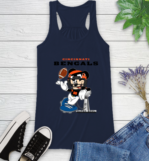 NFL Cincinnati Bengals Mickey Mouse Disney Super Bowl Football T Shirt Racerback Tank 12