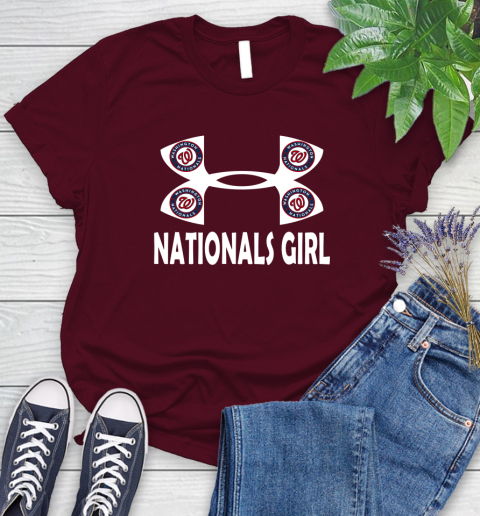 MLB Washington Nationals Under Armour Baseball Sports Women's T-Shirt 7