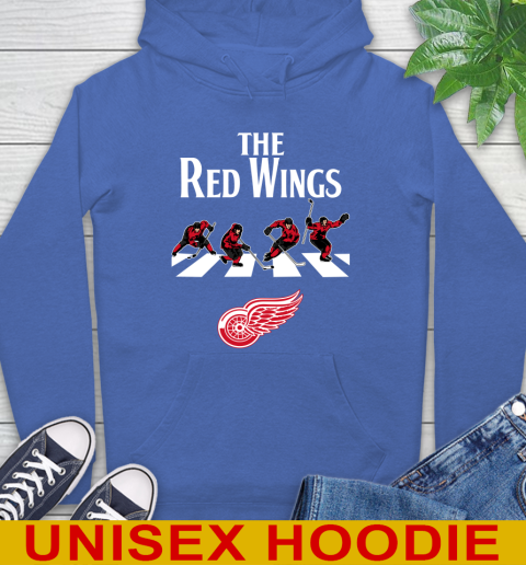 NHL Hockey Detroit Red Wings The Beatles Rock Band Shirt Hoodie 9