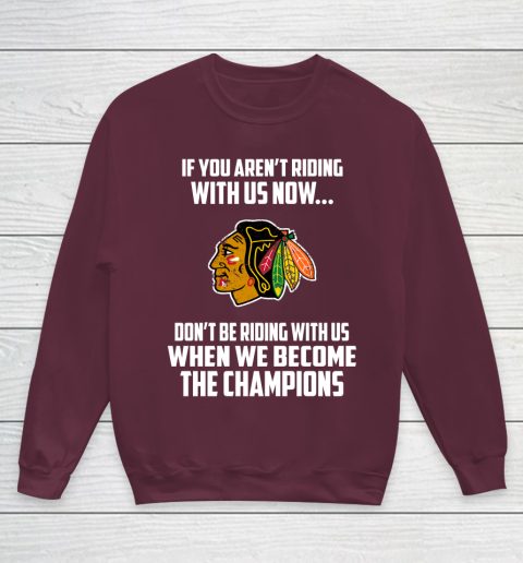 NHL Chicago Blackhawks Hockey We Become The Champions Youth Sweatshirt 4