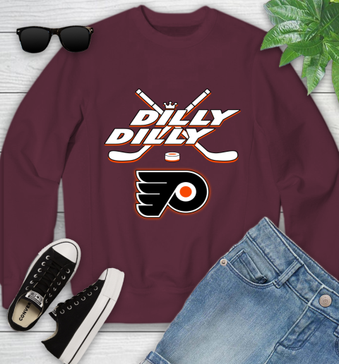 NHL Philadelphia Flyers Dilly Dilly Hockey Sports Youth Sweatshirt 5