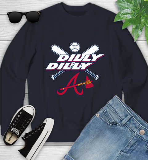 MLB Atlanta Braves Dilly Dilly Baseball Sports Youth Sweatshirt 3