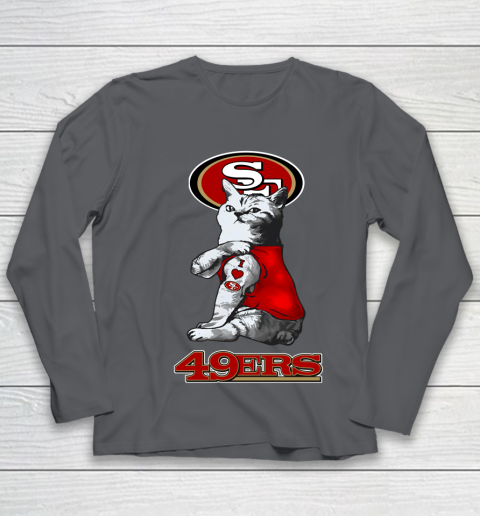 NFL Football My Cat Loves San Francisco 49ers Youth Long Sleeve 6
