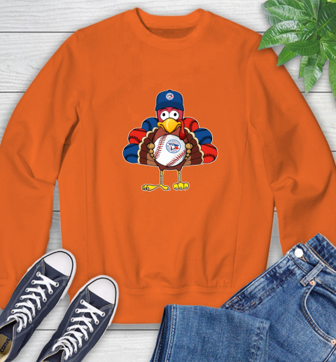 Toronto Blue Jays Turkey thanksgiving Sweatshirt 4