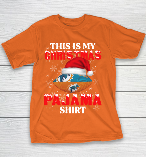 Miami Dolphins This Is My Christmas Pajama Shirt NFL Youth T-Shirt 4