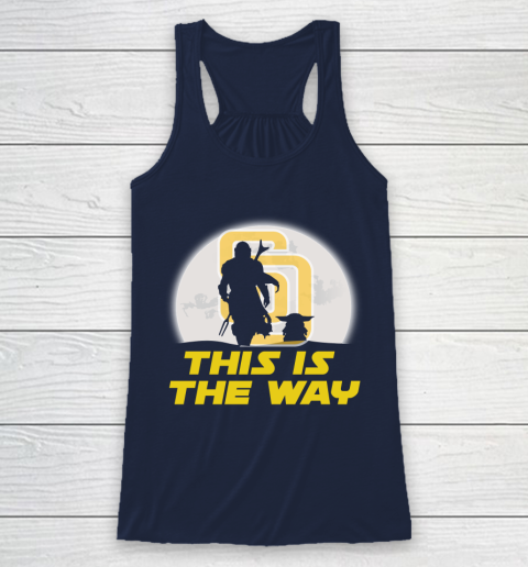 San Diego Padres MLB Baseball Star Wars Yoda And Mandalorian This Is The Way Racerback Tank 8