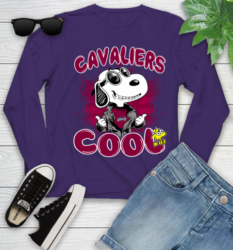 NBA Basketball Cleveland Cavaliers Cool Snoopy Shirt Youth Long Sleeve 4