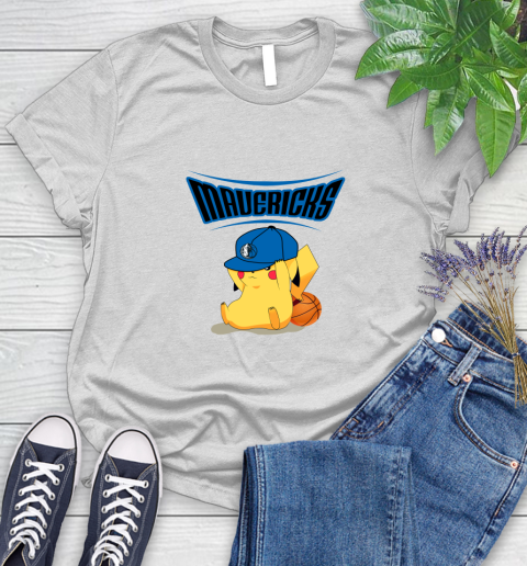 NBA Pikachu Basketball Sports Dallas Mavericks Women's T-Shirt