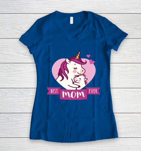 Mother's Day Funny Gift Ideas Apparel  Best Mom Ever T Shirt Women's V-Neck T-Shirt 7
