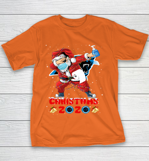 Carolina Panthers Funny Santa Claus Dabbing Christmas 2020 NFL Youth T-Shirt 4