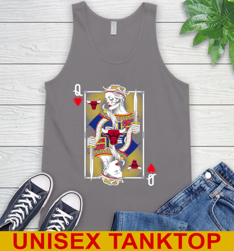NBA Basketball Chicago Bulls The Queen Of Hearts Card Shirt Tank Top 6