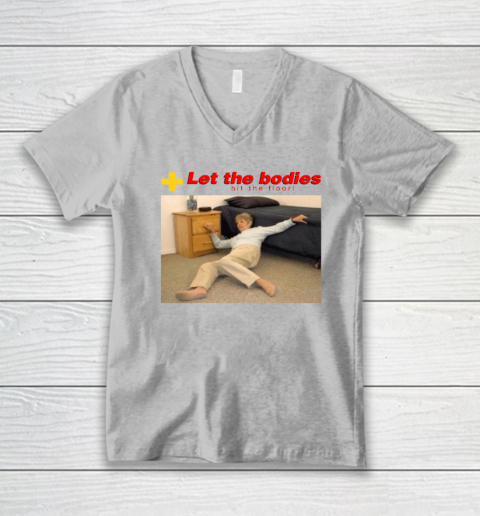 Let The Bodies Hit The Floor V-Neck T-Shirt 2