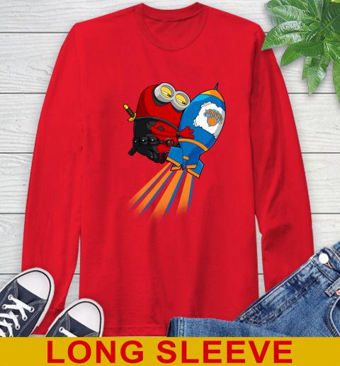 NBA Basketball New York Knicks Deadpool Minion Marvel Shirt Long Sleeve T-Shirt 12