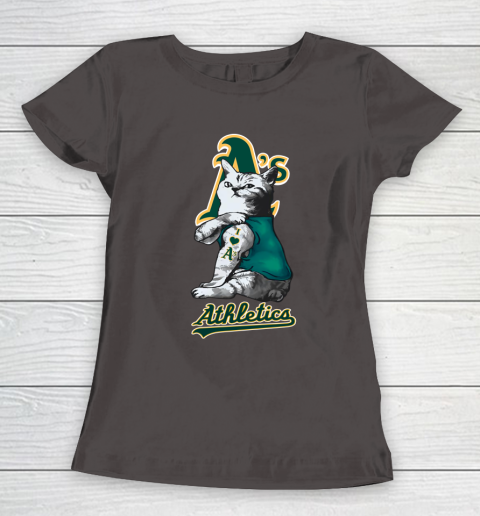 MLB Baseball My Cat Loves Oakland Athletics Women's T-Shirt 7