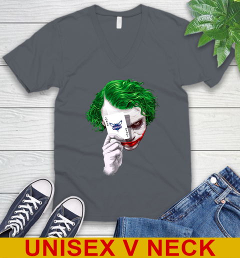 Charlotte Hornets NBA Basketball Joker Card Shirt V-Neck T-Shirt 4