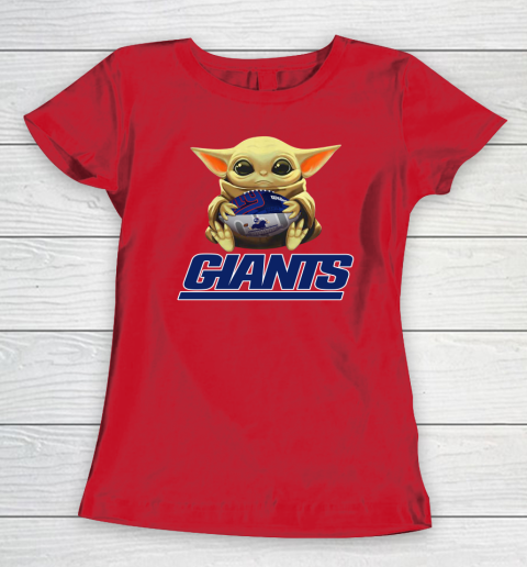 NFL Football New York Giants Baby Yoda Star Wars Women's T-Shirt 10