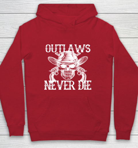 Outlaws Never Die shirt skull biker Youth Hoodie 7