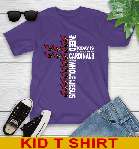 NFL All I Need Today Is A Little Bit Of Arizona Cardinals Shirt Youth T-Shirt 3