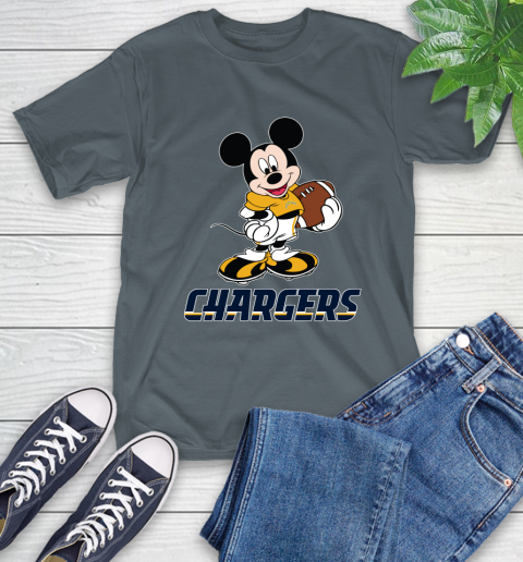 NFL Football Los Angeles Chargers Cheerful Mickey Mouse Shirt T-Shirt - Image 8