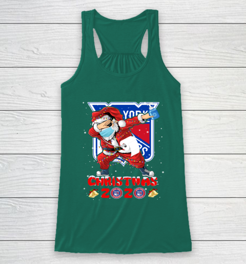 New York Rangers Funny Santa Claus Dabbing Christmas 2020 NHL Racerback Tank 5