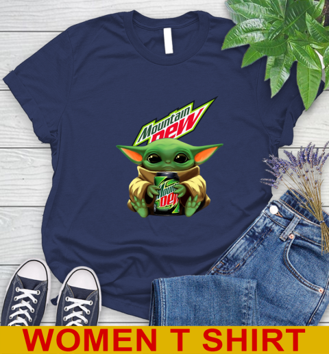 Star Wars Baby Yoda Hugs Mountain Dew Soft Drink Shirt 100