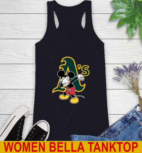 Oakland Athletics MLB Baseball Dabbing Mickey Disney Sports Racerback Tank 10