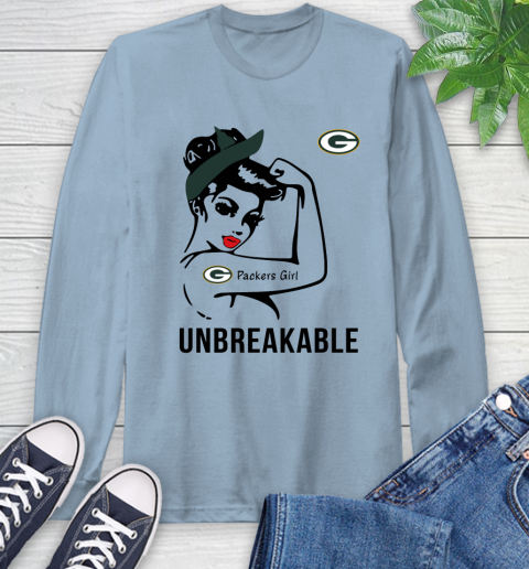 NFL Green Bay Packers Girl Unbreakable Football Sports Long Sleeve T-Shirt 6