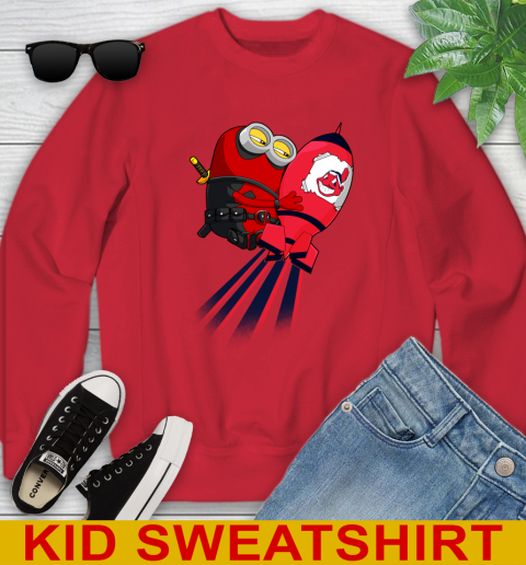 MLB Baseball Cleveland Indians Deadpool Minion Marvel Shirt Youth Sweatshirt 7