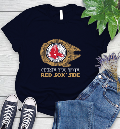 MLB Come To The Boston Red Sox Side Star Wars Baseball Sports Women's T-Shirt 2