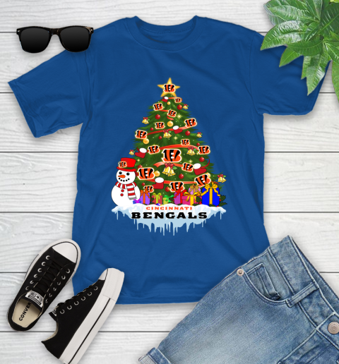 Cincinnati Bengals Merry Christmas NFL Football Sports Youth T-Shirt 9