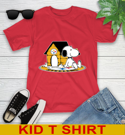 NFL Football Pittsburgh Steelers Snoopy The Peanuts Movie Shirt Youth T-Shirt 10