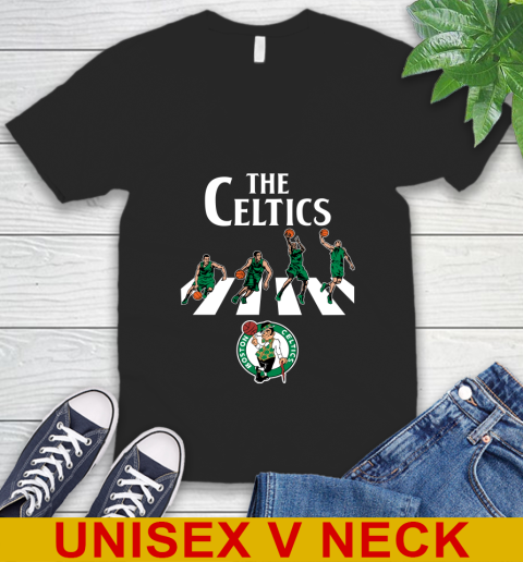NBA Basketball Boston Celtics The Beatles Rock Band Shirt V-Neck T-Shirt