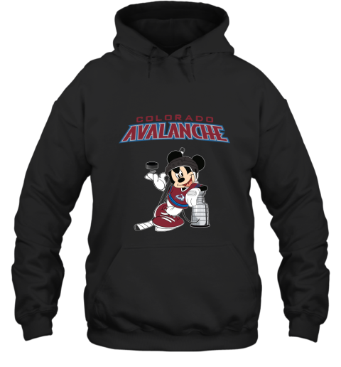 Mickey Colorado Avalanche With The Stanley Cup Hockey NHL Hoodie