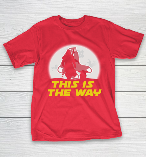 Boston Red Sox MLB Baseball Star Wars Yoda And Mandalorian This Is The Way T-Shirt 9