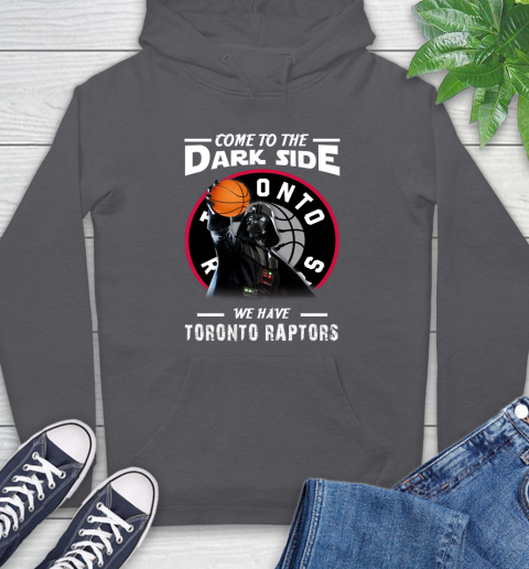 NBA Come To The Dark Side We Have Toronto Raptors Star Wars Darth Vader Basketball Hoodie 7