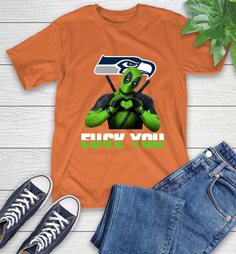 NHL Seattle Seahawks Deadpool Love You Fuck You Football Sports T-Shirt 4