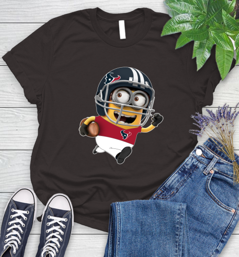 NFL Houston Texans Minions Disney Football Sports Women's T-Shirt 8