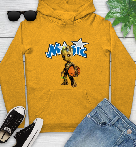 Orlando Magic NBA Basketball Groot Marvel Guardians Of The Galaxy Youth Hoodie 3