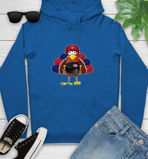 Montreal Canadiens Turkey Thanksgiving Day Youth Hoodie 9